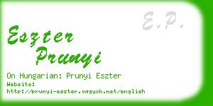 eszter prunyi business card